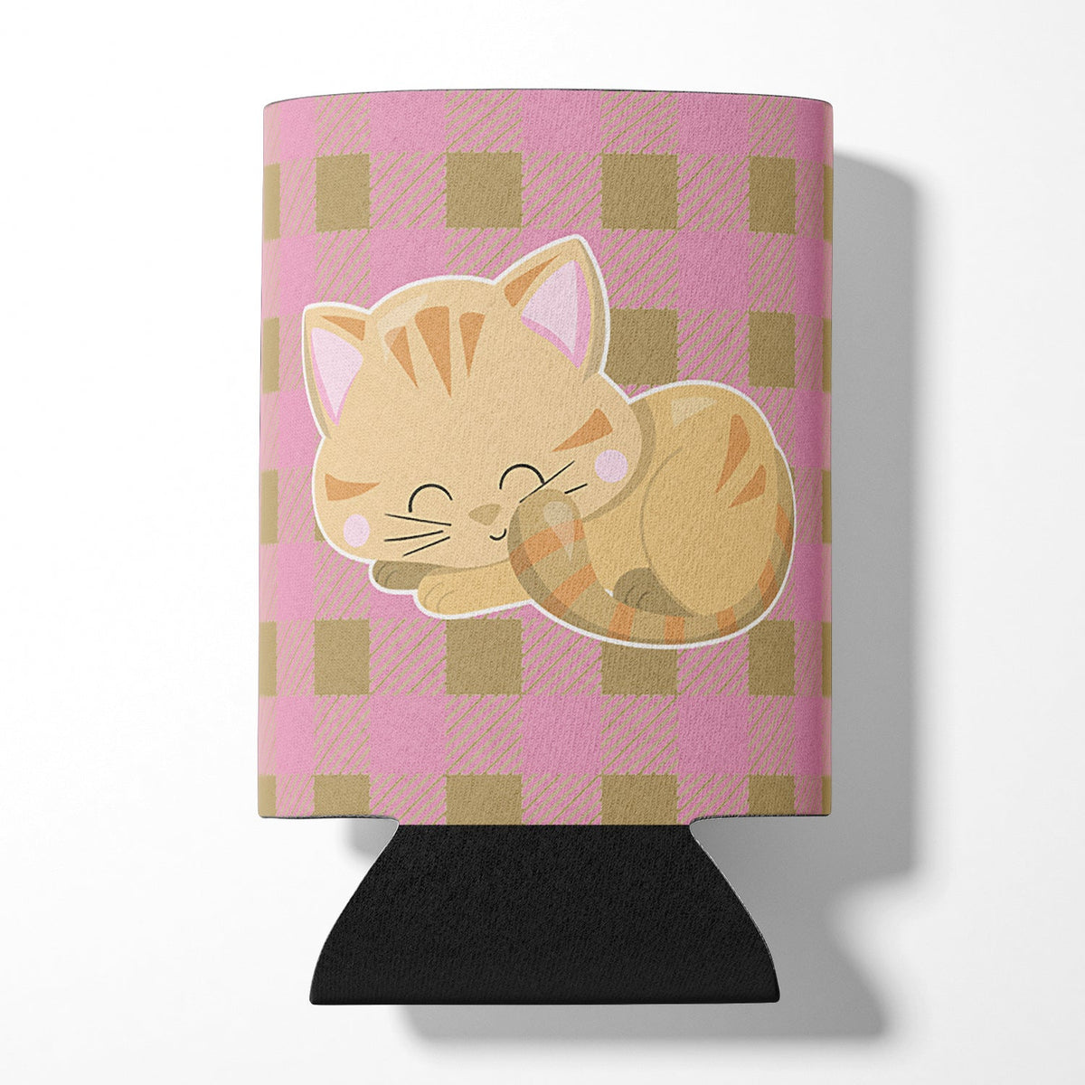 Kitten Sleeping Can or Bottle Hugger Cooler Sleeve for Standard 12 oz Cans, Insulated Foam Beer & Soda Can Hugger Reusable
