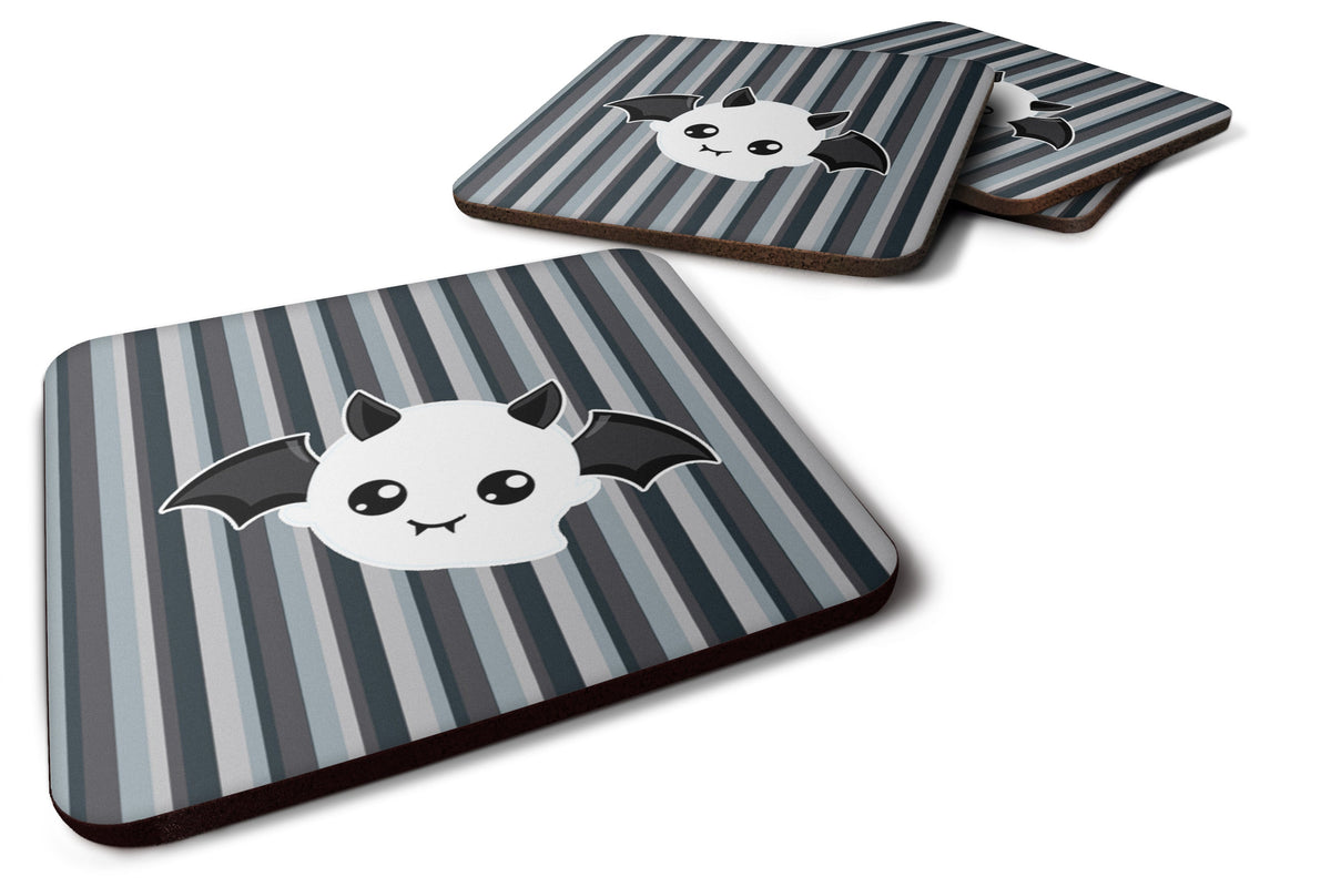 Halloween Ghost Bat Foam Coasters Set of 4 Cup Coasters for Indoor Outdoor, Tabletop Protection, Anti Slip, Mouse pad Material