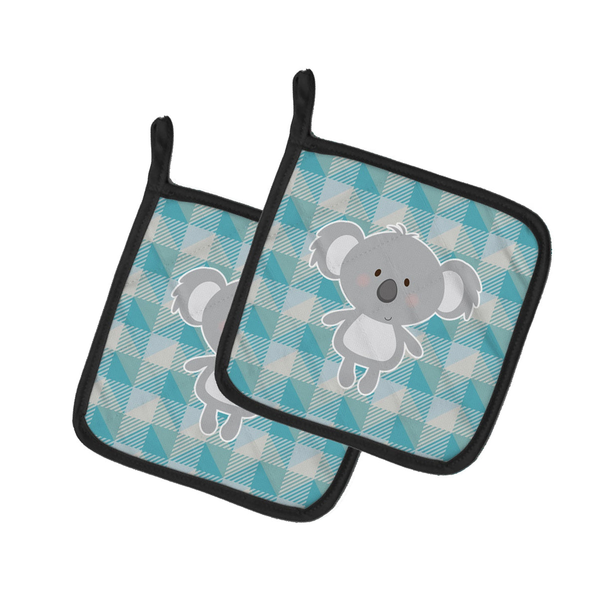 Koala Bear Pot Holder Set of 2 Heat Resistant Quilted Hot Pads 7.5 x 7.5 Inch, Insulated Kitchen Trivets for Cooking & Baking