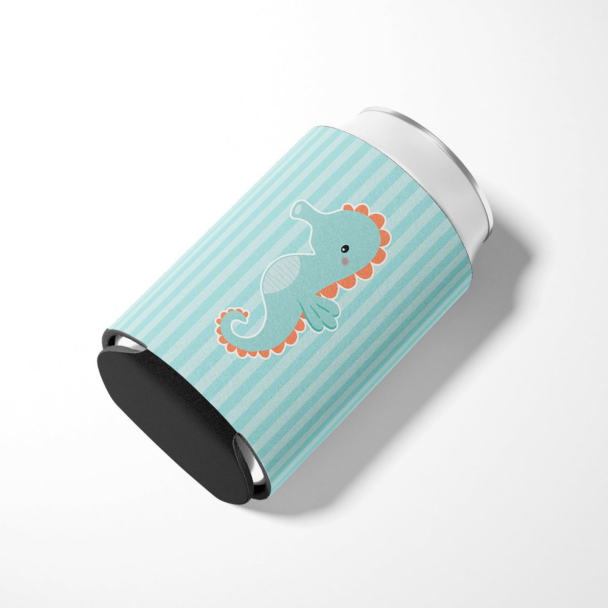 Seahorse Can or Bottle Hugger Cooler Sleeve for Standard 12 oz Cans, Insulated Foam Beer & Soda Can Hugger Reusable