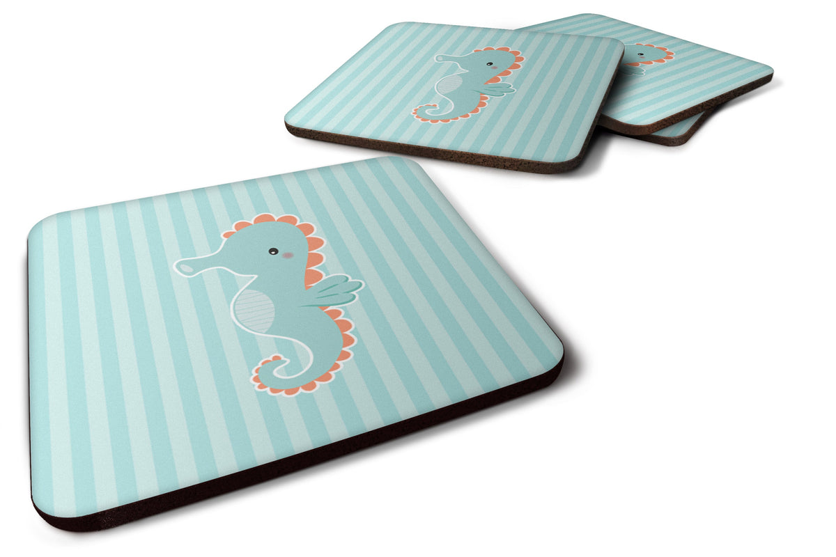 Seahorse Foam Coasters Set of 4 Cup Coasters for Indoor Outdoor, Tabletop Protection, Anti Slip, Mouse pad Material