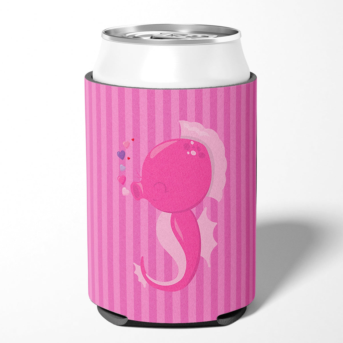 Pink Seahorse Can or Bottle Hugger Cooler Sleeve for Standard 12 oz Cans, Insulated Foam Beer & Soda Can Hugger Reusable