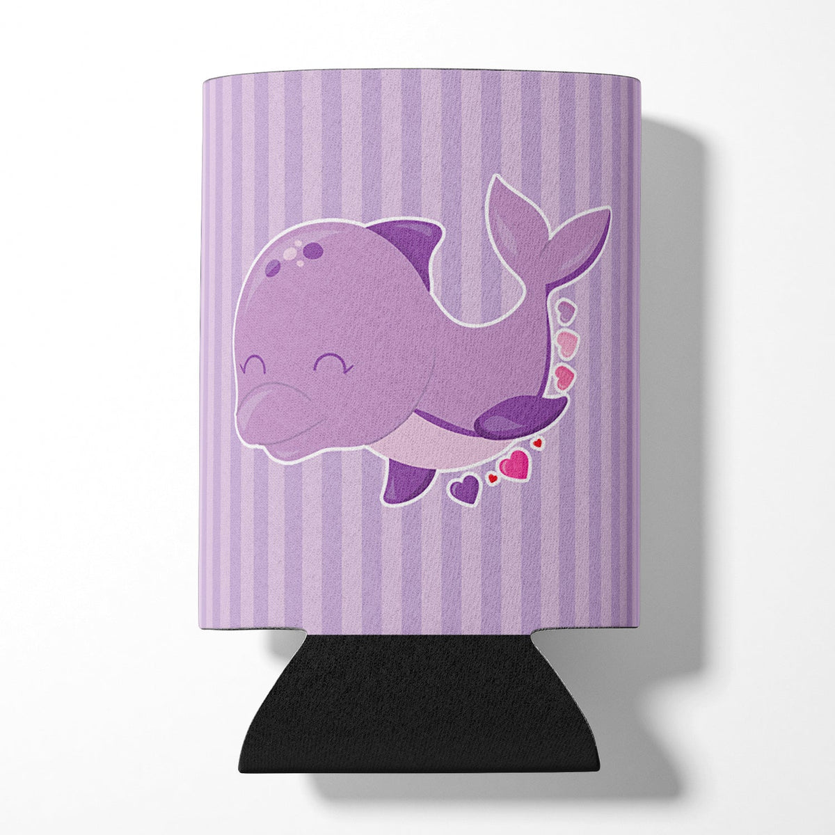 Purple Dolphin Can or Bottle Hugger Cooler Sleeve for Standard 12 oz Cans, Insulated Foam Beer & Soda Can Hugger Reusable
