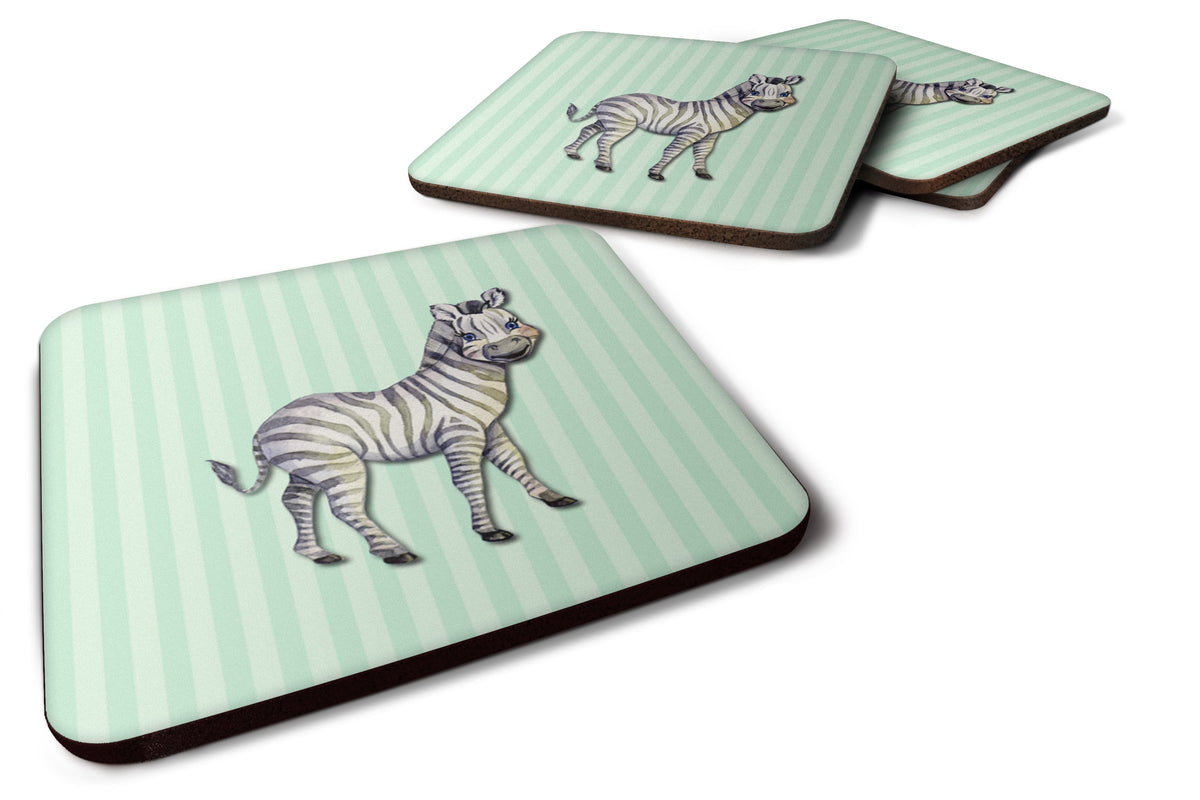 Zebra Foam Coasters Set of 4 Cup Coasters for Indoor Outdoor, Tabletop Protection, Anti Slip, Mouse pad Material
