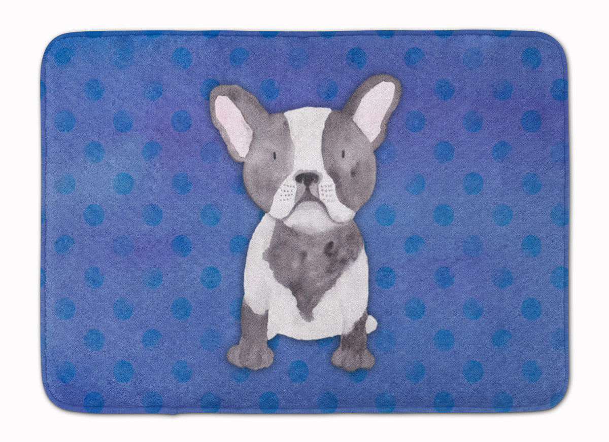 French Bulldog Polkadot Watercolor Memory Foam Kitchen Mat Machine Washable Anti-Fatigue Cushion Comfort Bath or Kitchen Rug