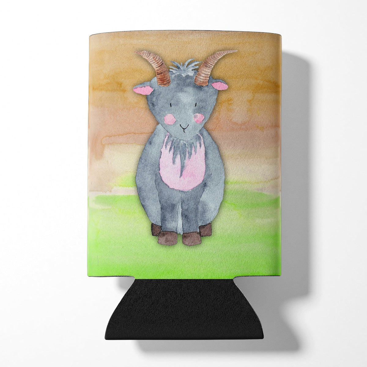 Goat Watercolor Can or Bottle Hugger Cooler Sleeve for Standard 12 oz Cans, Insulated Foam Beer & Soda Can Hugger Reusable