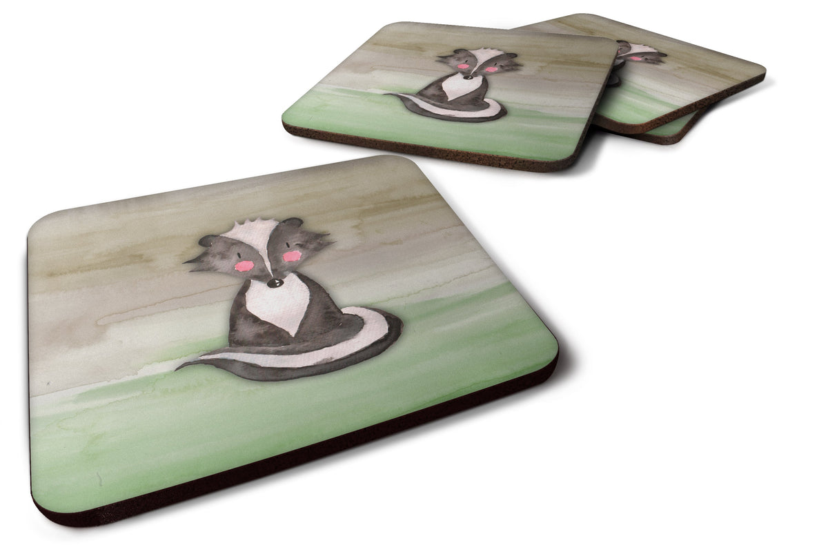 Badger Watercolor Foam Coasters Set of 4 Cup Coasters for Indoor Outdoor, Tabletop Protection, Anti Slip, Mouse pad Material