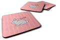 Nursery Love Bunny Rabbit Foam Coasters Set of 4 Cup Coasters for Indoor Outdoor, Tabletop Protection, Anti Slip, Mouse pad Material