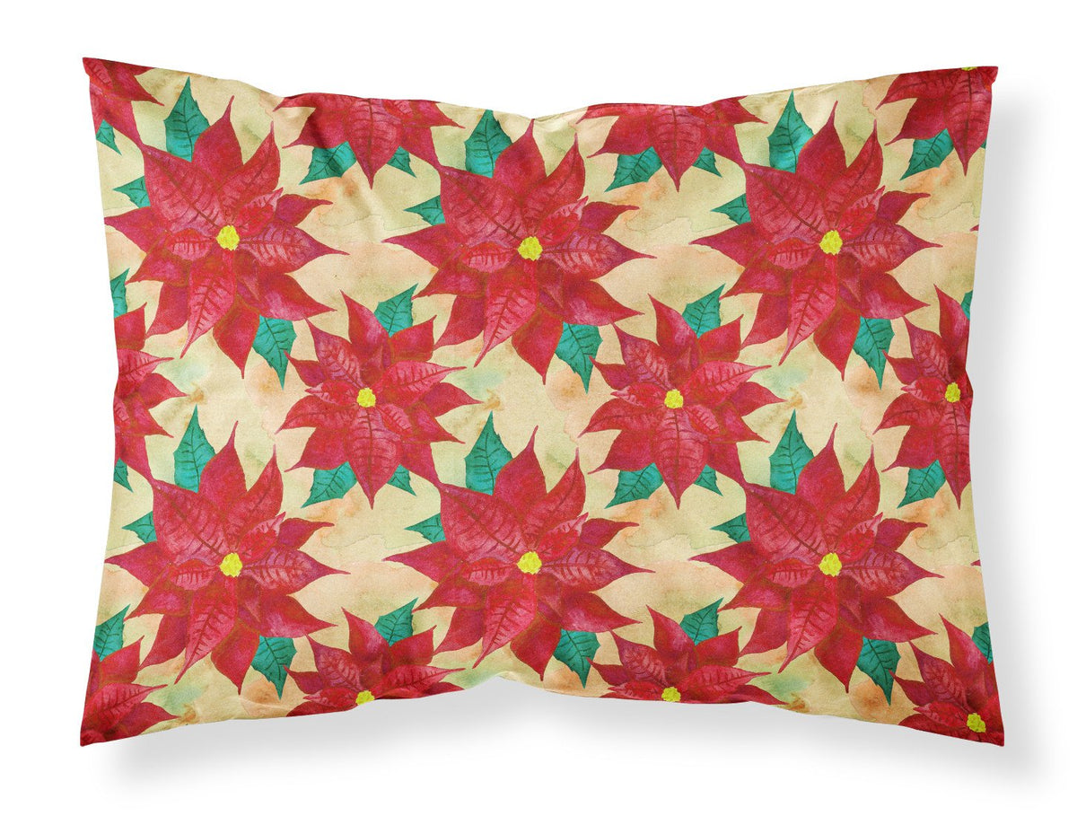 Poinsetta Christmas Standard Pillowcase Lightweight Super Soft Easy Care Decorative Artwork Pillowcase, Standard