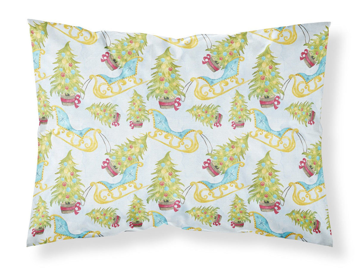 Christmas Tree and Sleigh Standard Pillowcase Lightweight Super Soft Easy Care Decorative Artwork Pillowcase, Standard