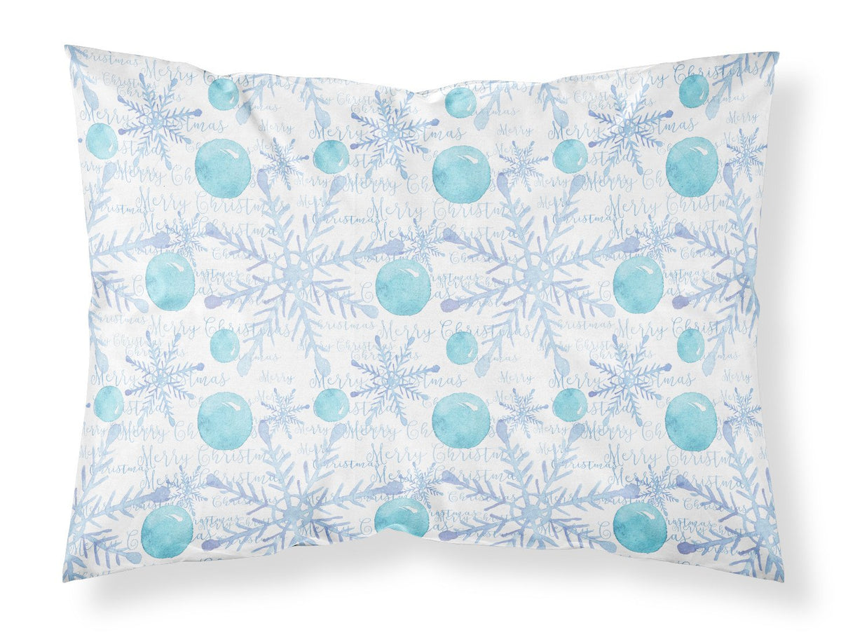 Winter Snowflakes on White Standard Pillowcase Lightweight Super Soft Easy Care Decorative Artwork Pillowcase, Standard
