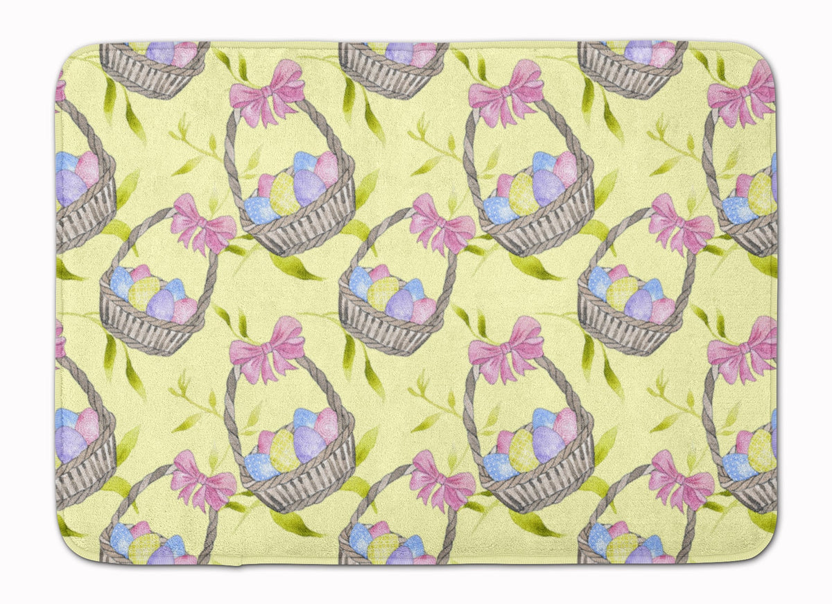 Easter Basket and Eggs Memory Foam Kitchen Mat Machine Washable Anti-Fatigue Cushion Comfort Bath or Kitchen Rug