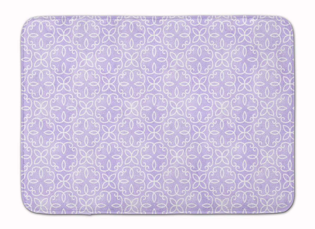 Gemoetric Circles on Purple Watercolor Memory Foam Kitchen Mat Machine Washable Anti-Fatigue Cushion Comfort Bath or Kitchen Rug