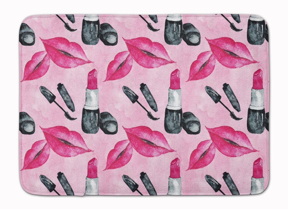 Watercolor Diva Lipstick  Memory Foam Kitchen Mat Machine Washable Anti-Fatigue Cushion Comfort Bath or Kitchen Rug