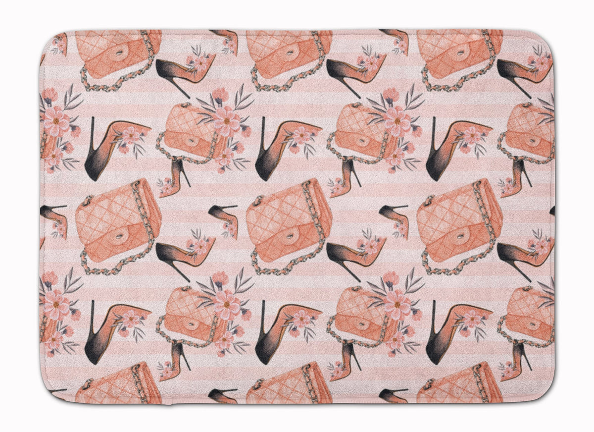 Fashion Diva Shoes and Purses Memory Foam Kitchen Mat Machine Washable Anti-Fatigue Cushion Comfort Bath or Kitchen Rug