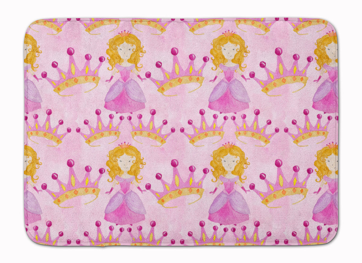 Watercolor Princess and Crown Memory Foam Kitchen Mat Machine Washable Anti-Fatigue Cushion Comfort Bath or Kitchen Rug