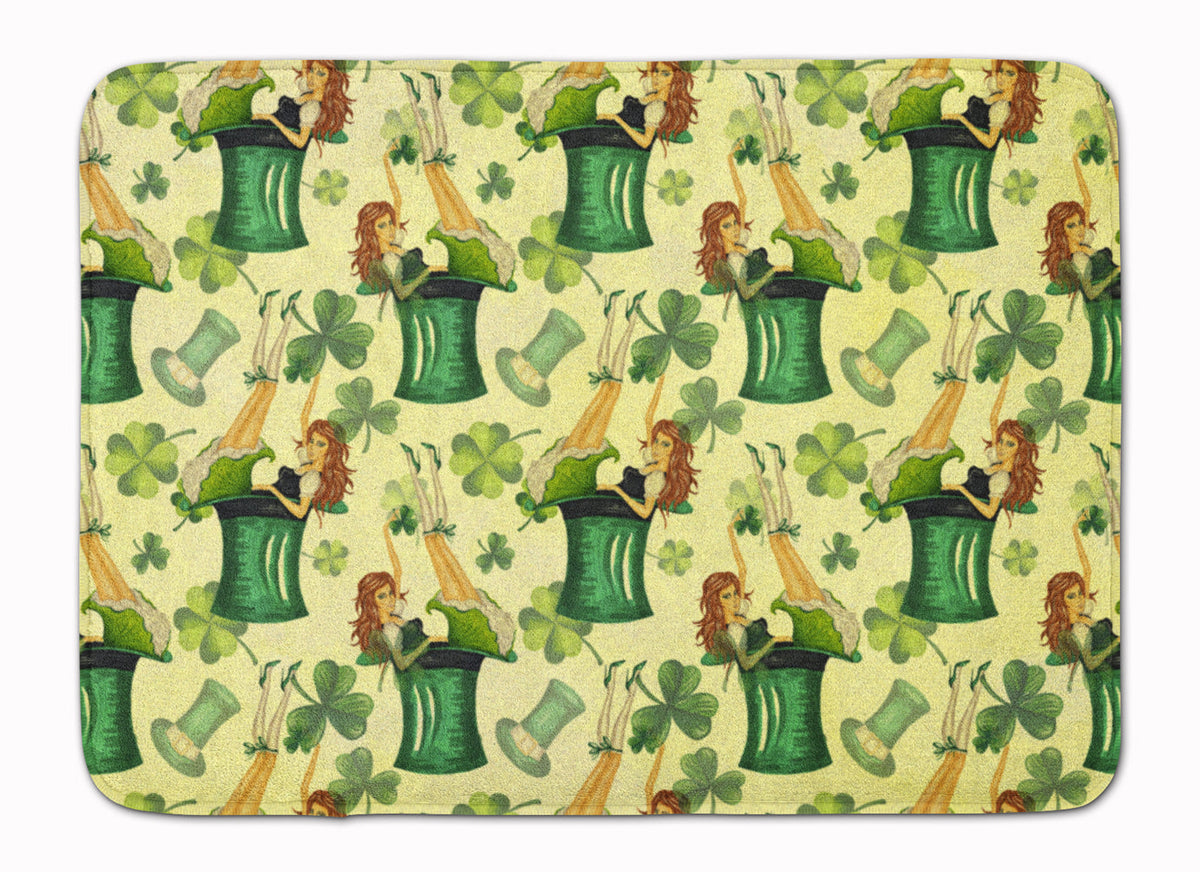 Watercolor St Patrick's Day Party Memory Foam Kitchen Mat Machine Washable Anti-Fatigue Cushion Comfort Bath or Kitchen Rug