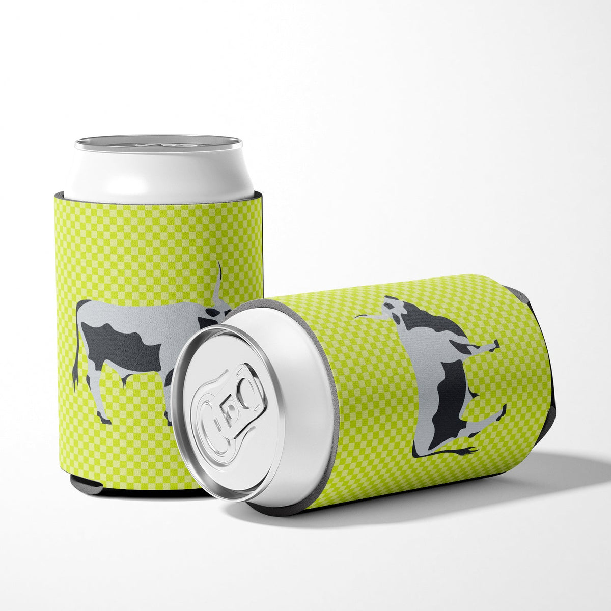 Hungarian Grey Steppe Cow Green Can or Bottle Hugger Cooler Sleeve for Standard 12 oz Cans, Insulated Foam Beer & Soda Can Hugger Reusable