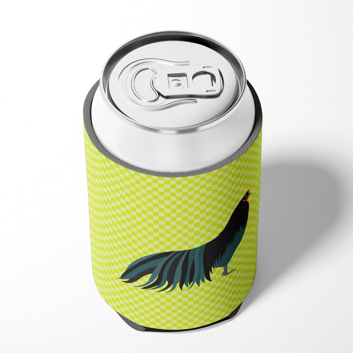 Sumatra Chicken Green Can or Bottle Hugger Cooler Sleeve for Standard 12 oz Cans, Insulated Foam Beer & Soda Can Hugger Reusable