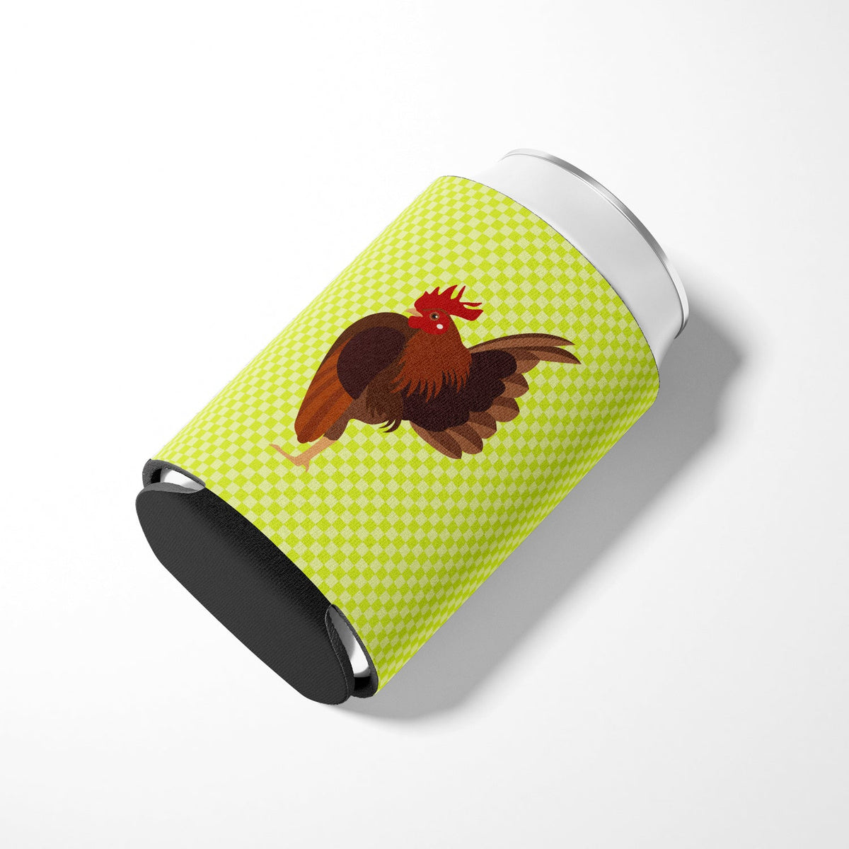 Malaysian Serama Chicken Green Can or Bottle Hugger Cooler Sleeve for Standard 12 oz Cans, Insulated Foam Beer & Soda Can Hugger Reusable