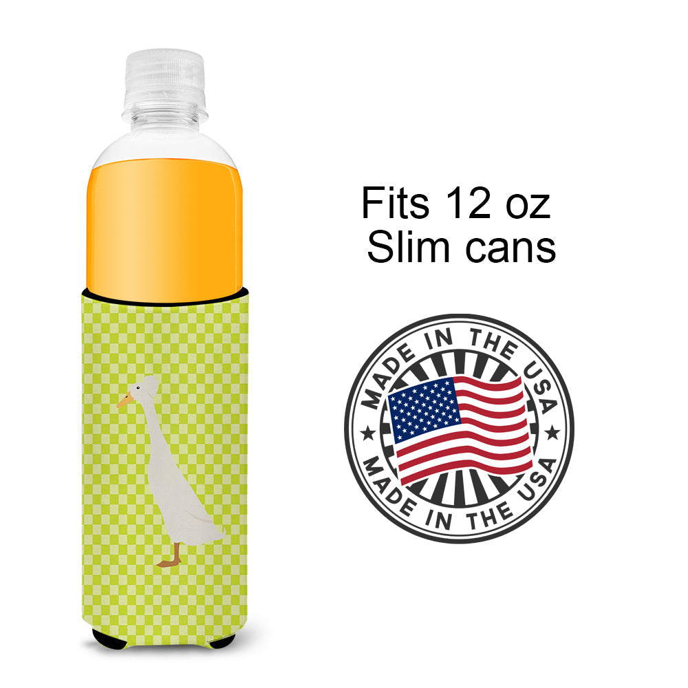 Bali Duck Green Slim Can Hugger , Insulated Foam Hugger for 12 oz Slim Cans, Beer Bottles & Water Bottles, Printed in USA