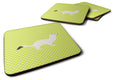 Stoat Short-tailed Weasel Green Foam Coasters Set of 4 Cup Coasters for Indoor Outdoor, Tabletop Protection, Anti Slip, Mouse pad Material