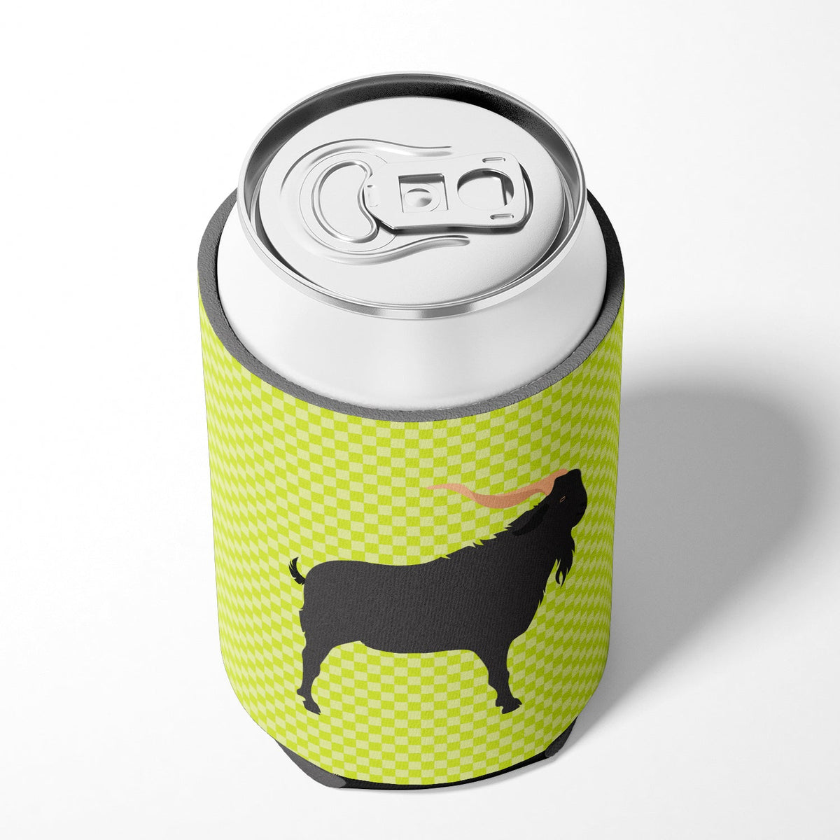 Verata Goat Green Can or Bottle Hugger Cooler Sleeve for Standard 12 oz Cans, Insulated Foam Beer & Soda Can Hugger Reusable