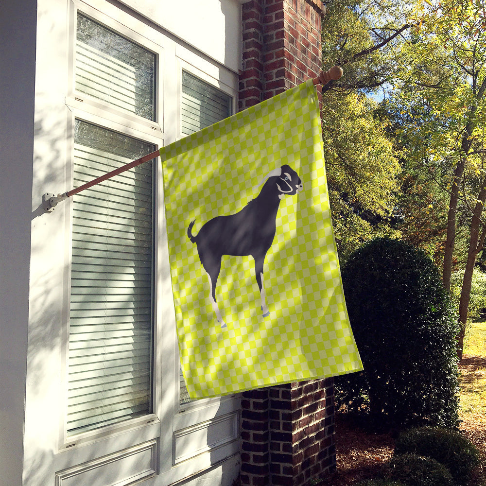 Black Bengal Goat Green House Flag 28x40 Porch Sleeve Pole Decorative Outside Yard Banner Artwork Wall Hanging, Polyester