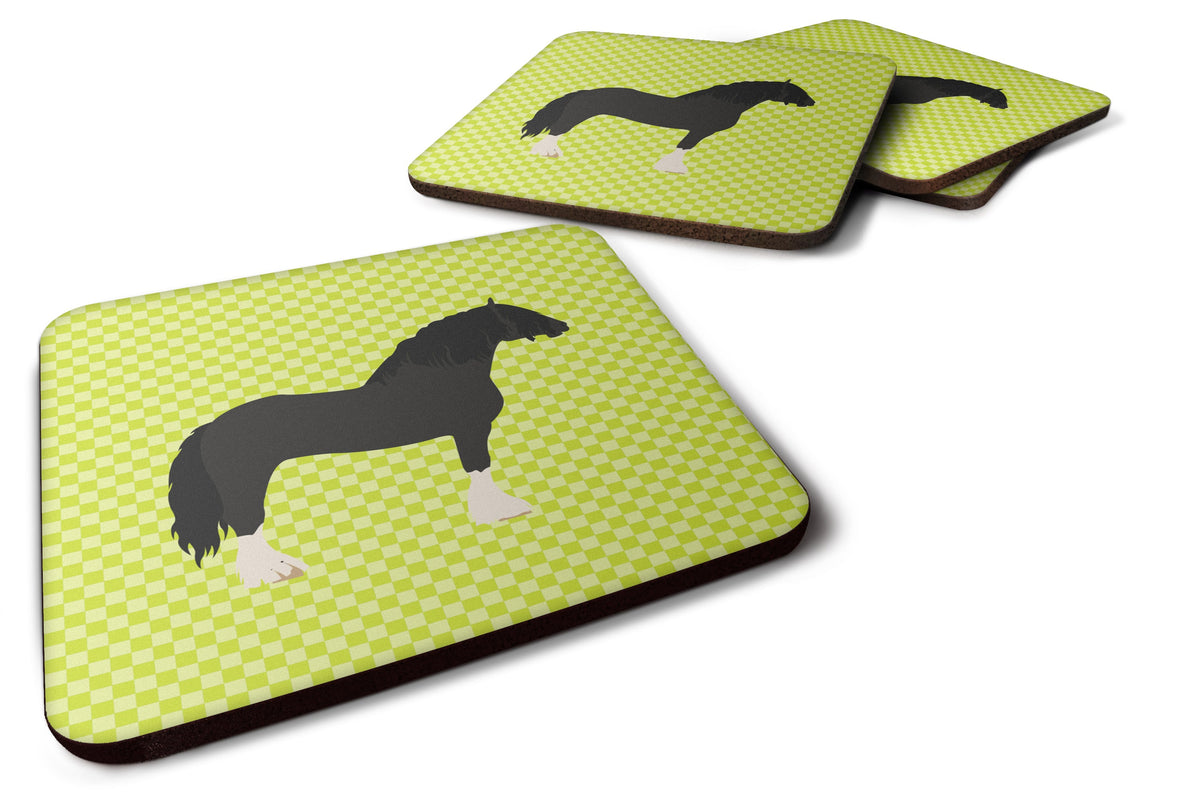 Pomeranian Rogener Goose Green Foam Coasters Set of 4 Cup Coasters for Indoor Outdoor, Tabletop Protection, Anti Slip, Mouse pad Material