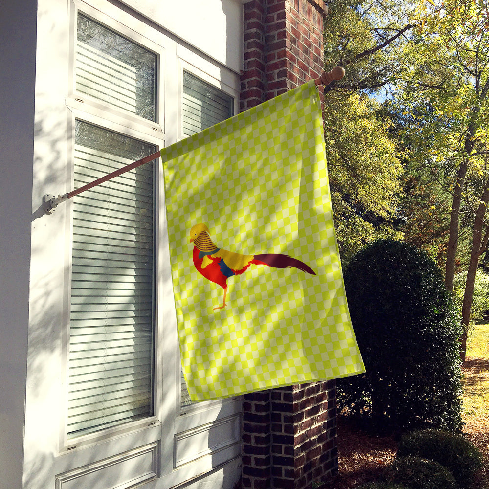 Golden or Chinese Pheasant Green House Flag 28x40 Porch Sleeve Pole Decorative Outside Yard Banner Artwork Wall Hanging, Polyester