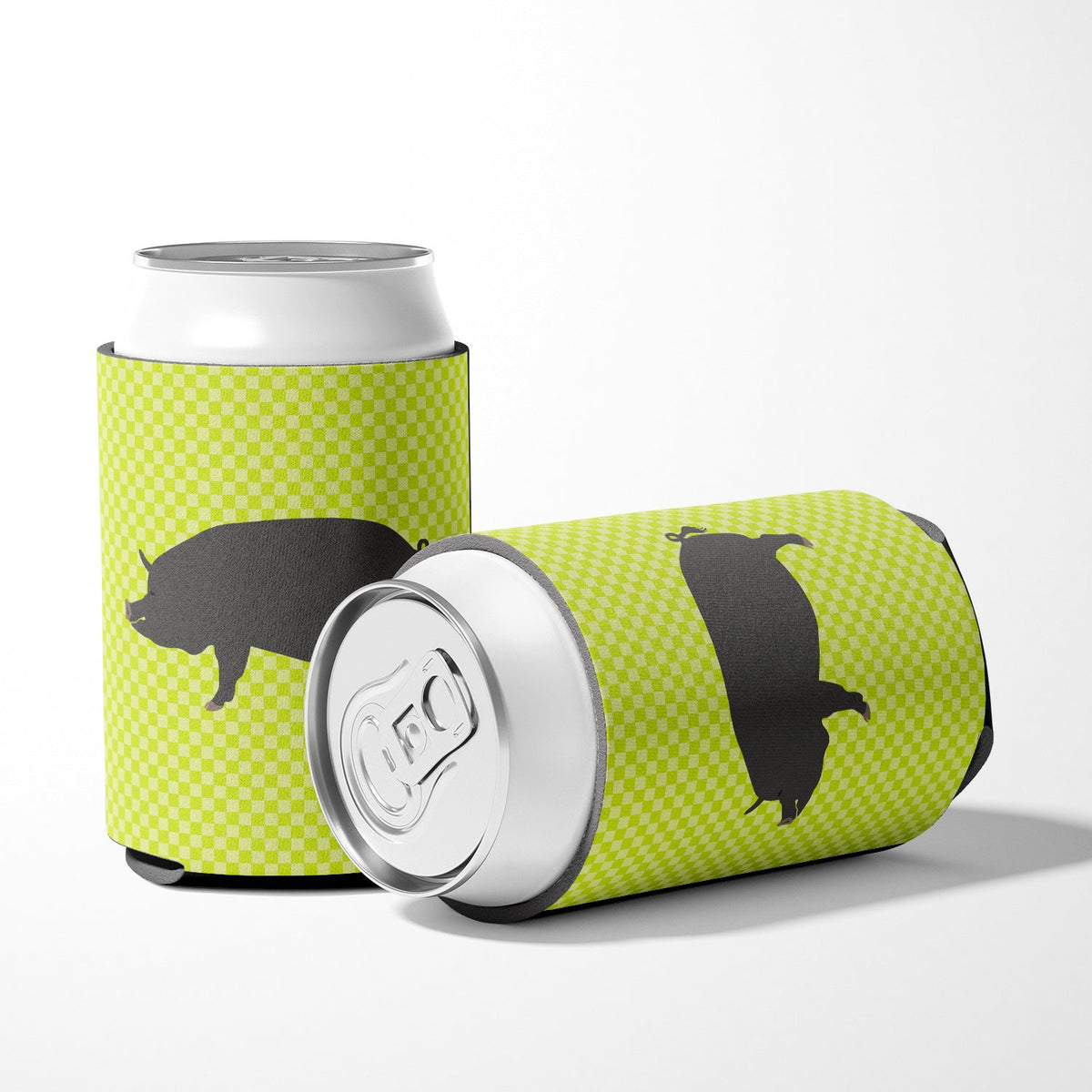 Berkshire Pig Green Can or Bottle Hugger Cooler Sleeve for Standard 12 oz Cans, Insulated Foam Beer & Soda Can Hugger Reusable