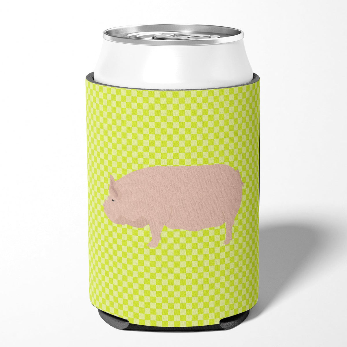 Welsh Pig Green Can or Bottle Hugger Cooler Sleeve for Standard 12 oz Cans, Insulated Foam Beer & Soda Can Hugger Reusable