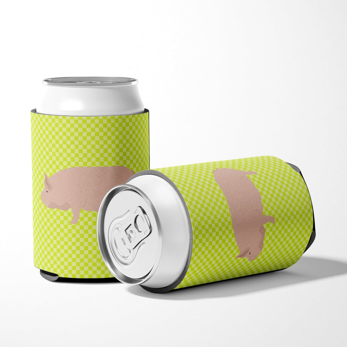 Welsh Pig Green Can or Bottle Hugger Cooler Sleeve for Standard 12 oz Cans, Insulated Foam Beer & Soda Can Hugger Reusable