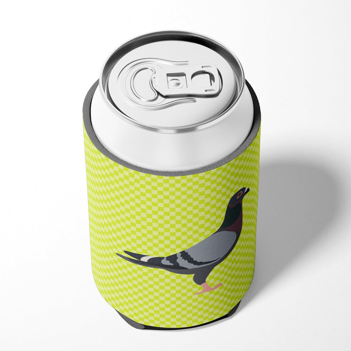 Racing Pigeon Green Can or Bottle Hugger Cooler Sleeve for Standard 12 oz Cans, Insulated Foam Beer & Soda Can Hugger Reusable