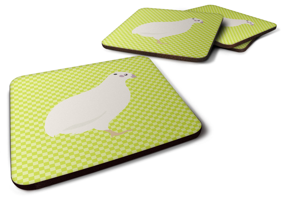 Texas Quail Green Foam Coasters Set of 4 Cup Coasters for Indoor Outdoor, Tabletop Protection, Anti Slip, Mouse pad Material