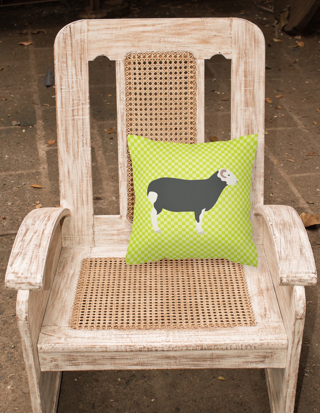 Herwick Sheep Green Decorative Throw Pillow 18x18 Indoor Outdoor Accent Cushion, Fabric Cover with Insert for Sofa, Bed, Porch & Living Room