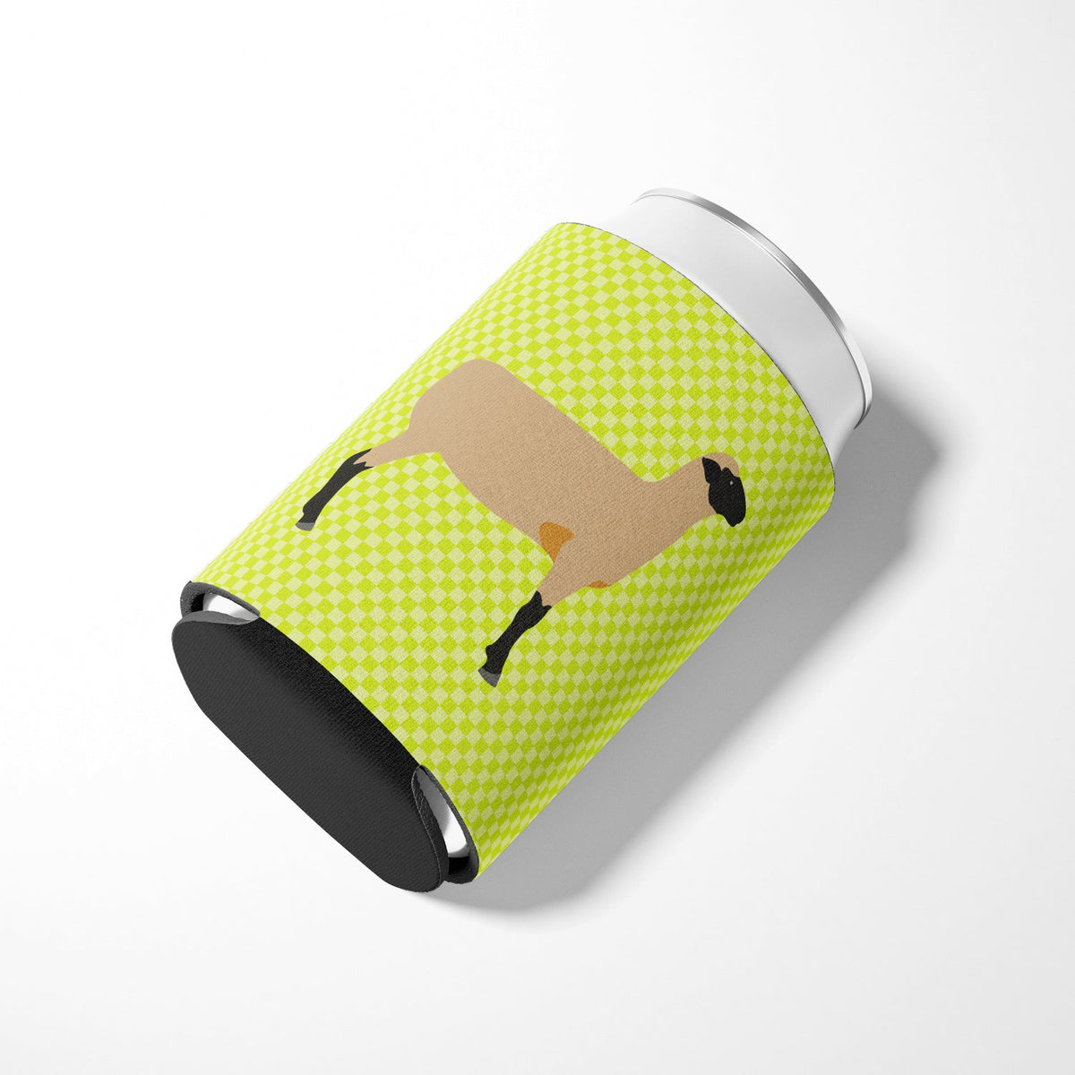 Hampshire Down Sheep Green Can or Bottle Hugger Cooler Sleeve for Standard 12 oz Cans, Insulated Foam Beer & Soda Can Hugger Reusable