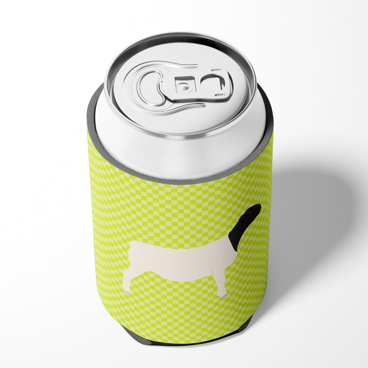 Dorper Sheep Green Can or Bottle Hugger Cooler Sleeve for Standard 12 oz Cans, Insulated Foam Beer & Soda Can Hugger Reusable