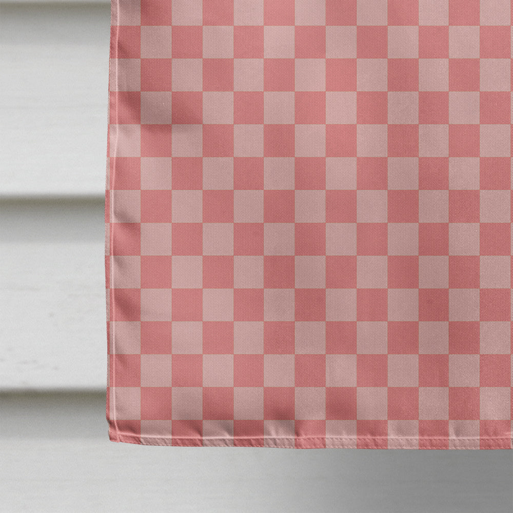 Arabian Camel Dromedary Pink Check House Flag 28x40 Porch Sleeve Pole Decorative Outside Yard Banner Artwork Wall Hanging, Polyester
