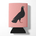 Budapest Highflyer Pigeon Pink Check Can or Bottle Hugger Cooler Sleeve for Standard 12 oz Cans, Insulated Foam Beer & Soda Can Hugger Reusable