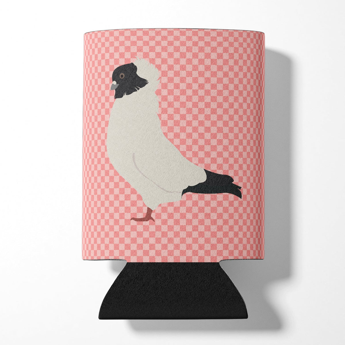 Nun Pigeon Pink Check Can or Bottle Hugger Cooler Sleeve for Standard 12 oz Cans, Insulated Foam Beer & Soda Can Hugger Reusable