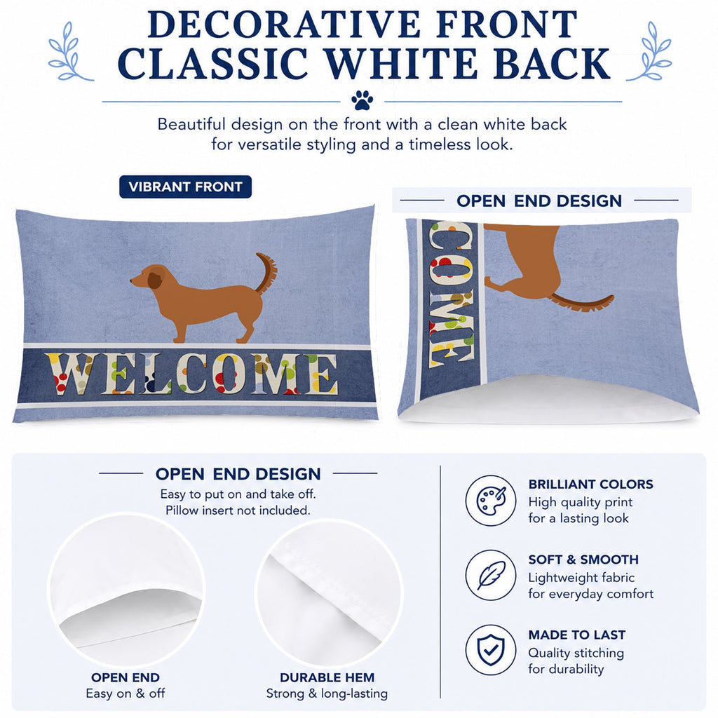 Alpine Dachsbrake Welcome Standard Pillowcase Lightweight Super Soft Easy Care Decorative Artwork Pillowcase, Standard