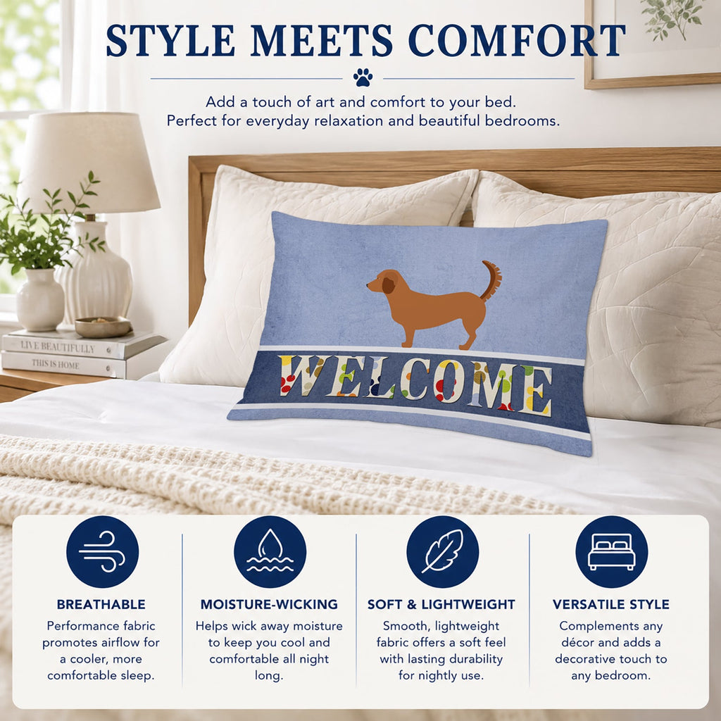 Alpine Dachsbrake Welcome Standard Pillowcase Lightweight Super Soft Easy Care Decorative Artwork Pillowcase, Standard