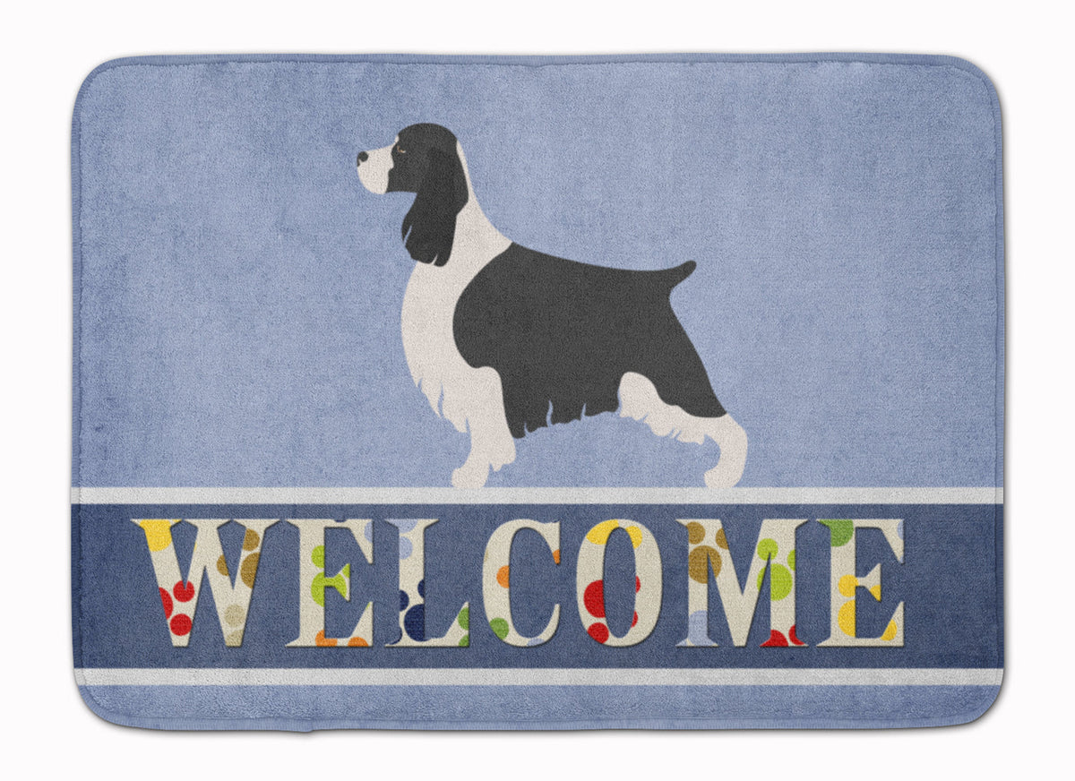 English Springer Spaniel Welcome Memory Foam Kitchen Mat Machine Washable Anti-Fatigue Cushion Comfort Bath or Kitchen Rug