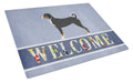 Appenzeller Sennenhund Welcome Cutting Board Tempered Glass Kitchen Cutting Surface, Heat Resistant Chopping, Non-Slip Feet, Food Prep & Serving