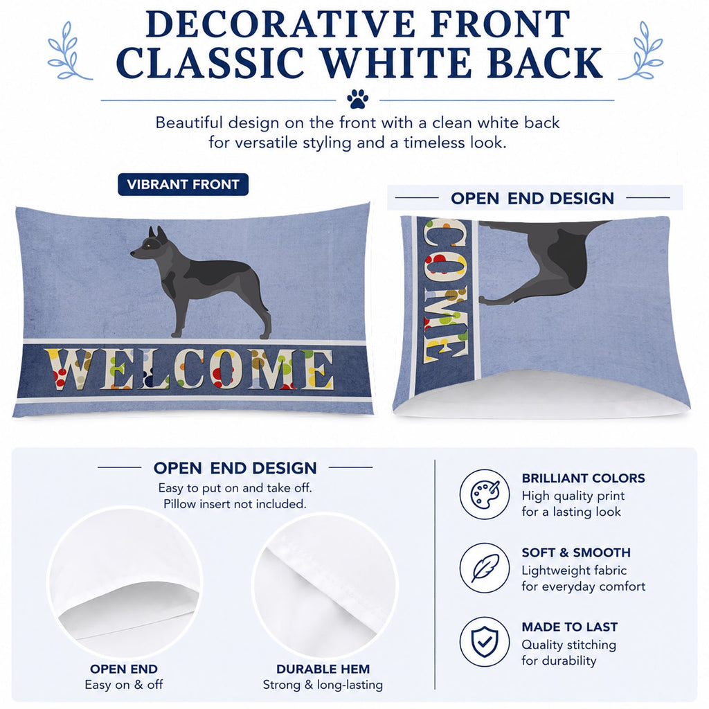 Australian Cattle Dog Welcome Standard Pillowcase Lightweight Super Soft Easy Care Decorative Artwork Pillowcase, Standard