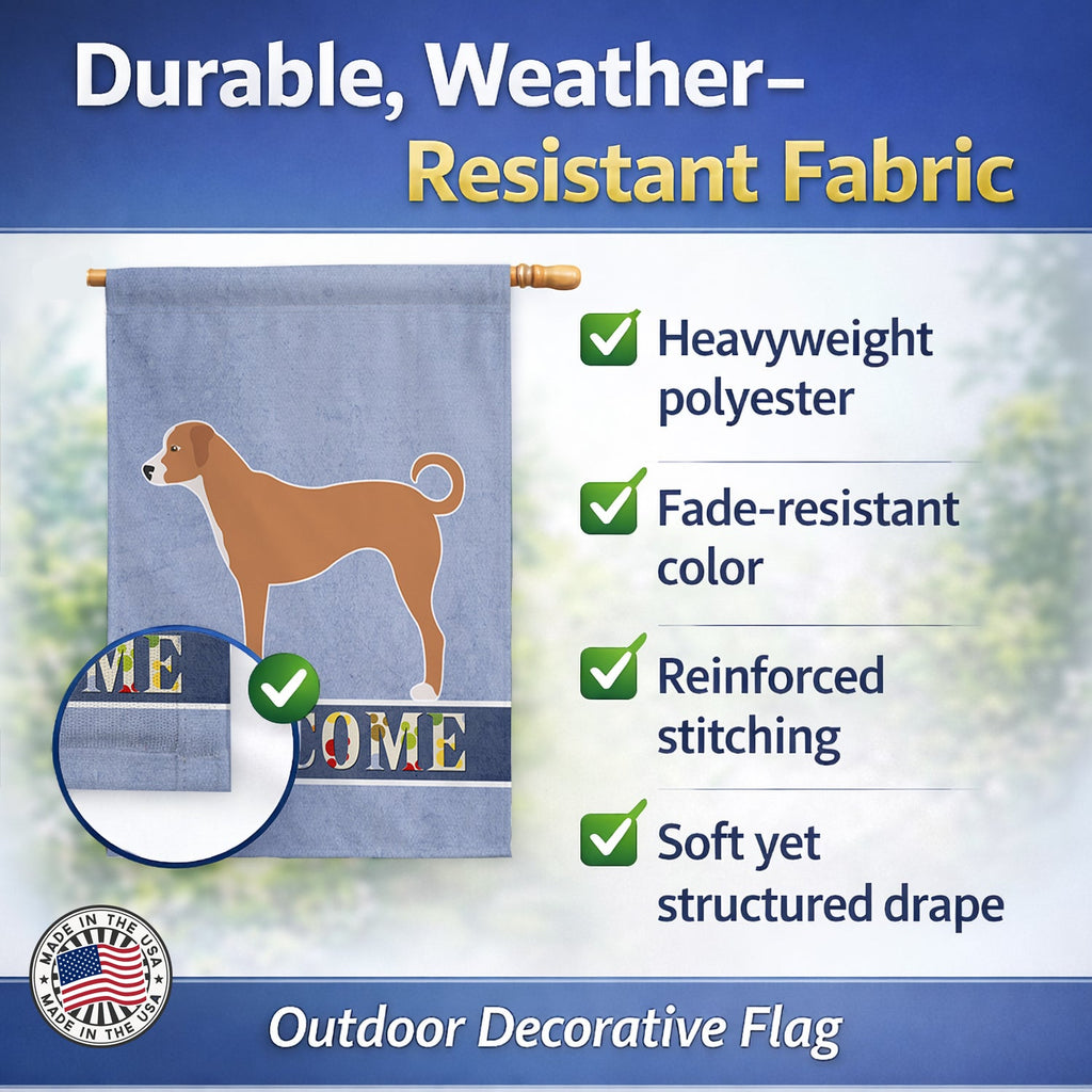 Australian Pinscher Welcome House Flag 28x40 Porch Sleeve Pole Decorative Outside Yard Banner Artwork Wall Hanging, Polyester