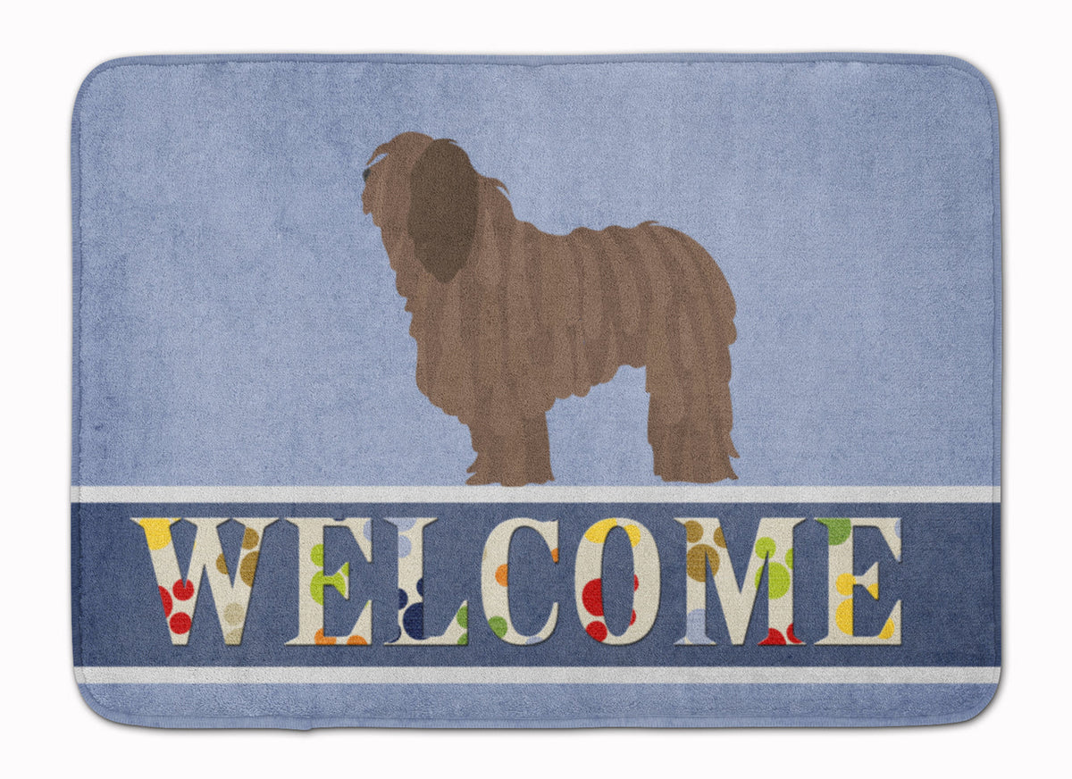 Bergamasco Shepherd Welcome Memory Foam Kitchen Mat Machine Washable Anti-Fatigue Cushion Comfort Bath or Kitchen Rug
