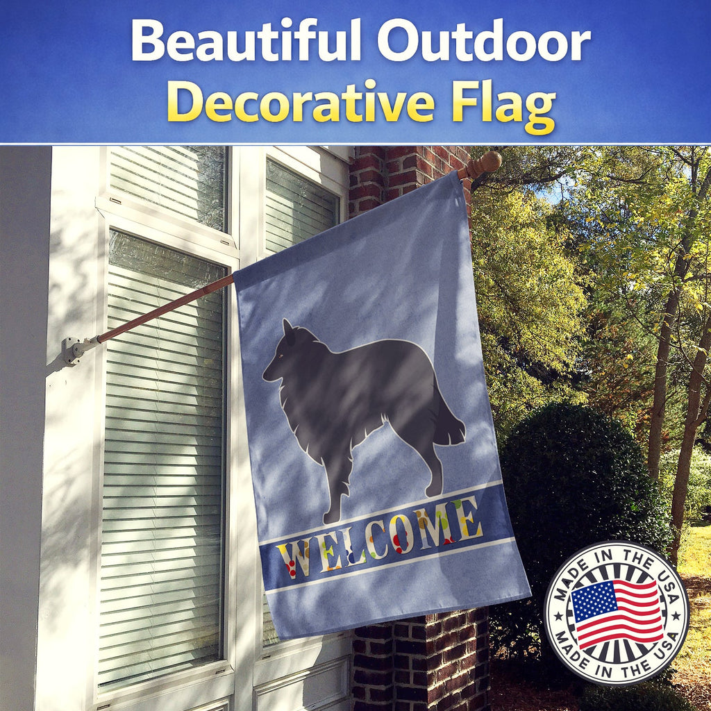 Groenendael Belgian Shepherd House Flag 28x40 Porch Sleeve Pole Decorative Outside Yard Banner Artwork Wall Hanging, Polyester