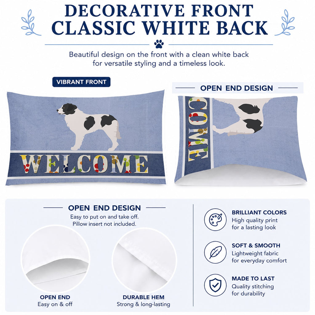 Landseer Welcome Standard Pillowcase Lightweight Super Soft Easy Care Decorative Artwork Pillowcase, Standard